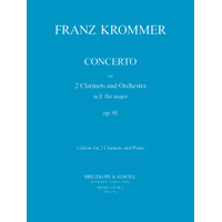 クラリネット2重奏 ピアノ2本のクラリネットのための協奏曲 Op 91 ピアノ リダクション版 フランツ クロンマー ウィリアム マーティン デュオ 楽譜ならブレーン オンライン ショップ