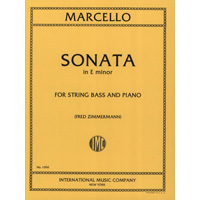 コントラバス ピアノソナタ ホ短調 ベネデット マルチェッロ フレッド ツィンマーマン ソロ楽譜ならブレーン オンライン ショップ